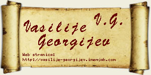 Vasilije Georgijev vizit kartica